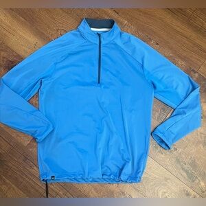 Adidas Mens 1/4 quarter zip pullover Sz medium Climacool blue